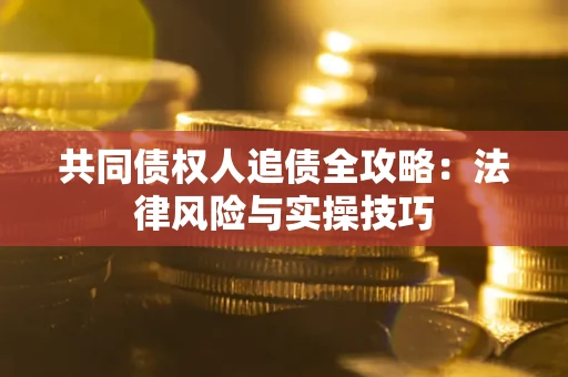 武汉共同债权人追债全攻略：法律风险与实操技巧