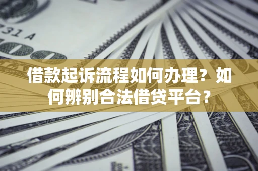 武汉借款起诉流程如何办理？如何辨别合法借贷平台？