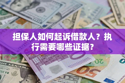 武汉担保人如何起诉借款人？执行需要哪些证据？
