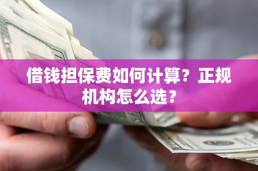 武汉借钱担保费如何计算？正规机构怎么选？