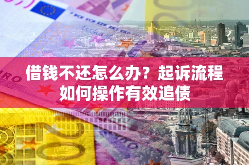 武汉借钱不还怎么办？起诉流程如何操作有效追债