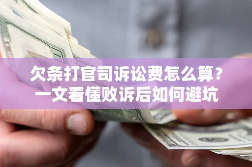 武汉欠条打官司诉讼费怎么算？一文看懂败诉后如何避坑